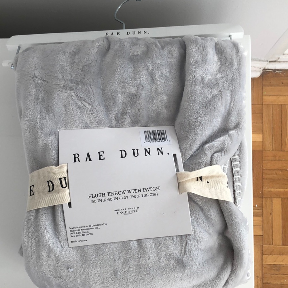 Rae Dunn plush throw patch
